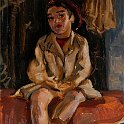 Daughter of the artist Sibiria 1943 oil on paper attached to cardboard 50x36